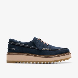 CLARKHILL LACE NAVY SUEDE