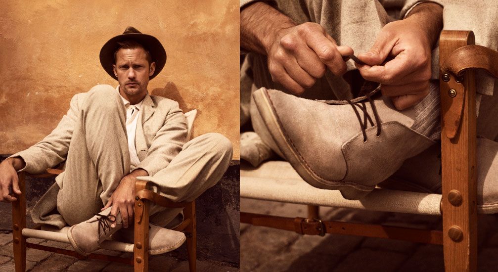 Alexander Skarsgård wearing Desert boots