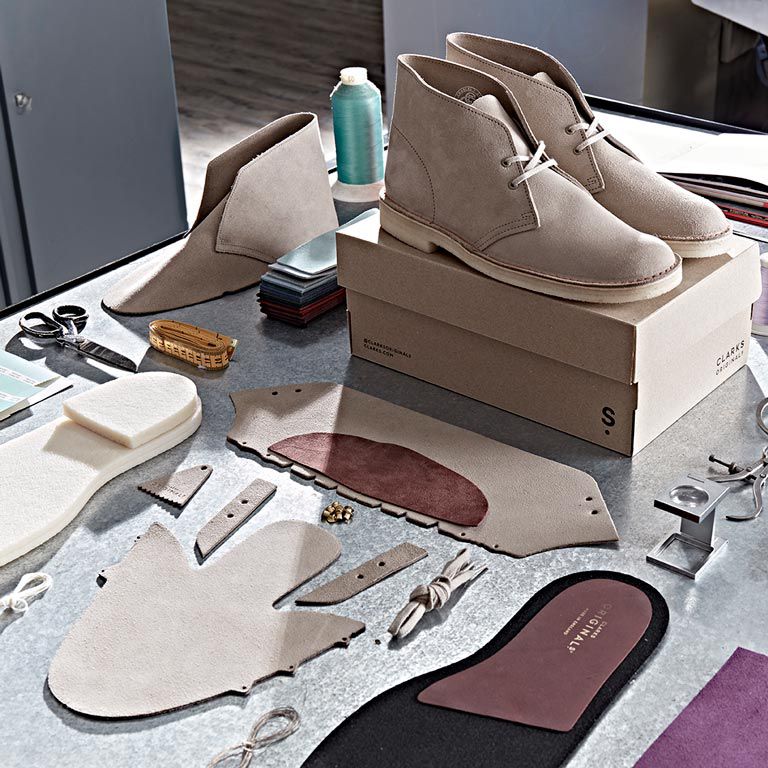 Components that make up Clarks Desert Boots